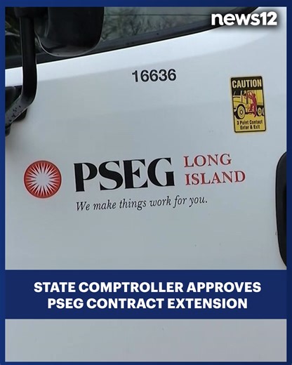 EXTENSION APPROVAL: State Comptroller Thomas DiNapoli has given PSEG Long Island final approval for a contract extension that will allow the utility to manage LIPA’s power grid for another five years. - https://tinyurl.com/4ctbmumk | News 12 Long Island