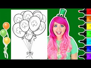 Coloring Shamrock Balloons | Lucky Leprechaun St. Patrick's Day Coloring Book | Ohuhu Art Markers