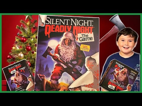 Silent Night Deadly Night The Game Unboxing & Review! 80’s Horror Movie Board Game From Fright Rags