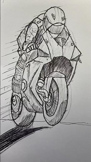 Bike Drawing Speed Sketch #shorts #drawing #sketch #art #bike