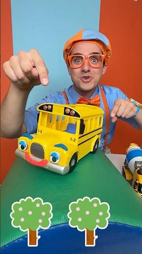 Why is the School Bus 🚌 SO Happy?! Blippi Helps Vehicles! #blippi #shorts