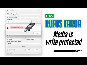 Rufus Error “Media Is Write Protected” Fix