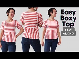Easy Sewing Guide: Boxy Top with a Striped Twist!