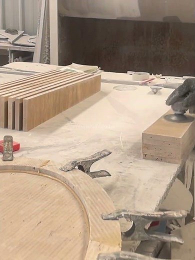 The Stone Mason's Waiting Game: Gluing a Table Top & Sanding Legs