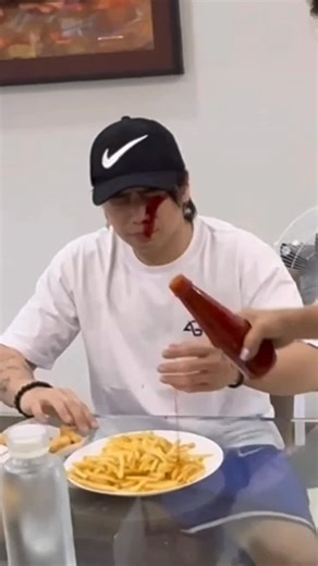 Agassi Ching on Instagram: "Ketchup prank 🤦"
