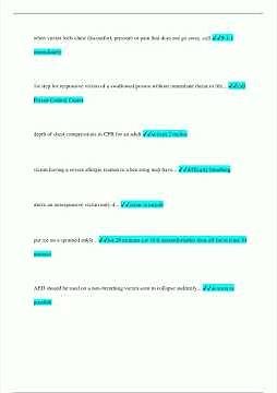 NSC First Aid CPR AED Questions and Answers Already Passed1380