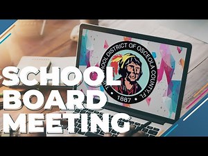 November 18th, 2025 5:00 pm Board Reorganization and Board Meeting | Osceola School District