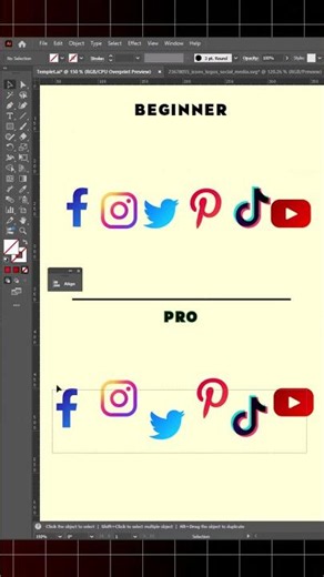 Adobe Illustrator trick: Auto-align everything #graphicdesign #adobeillustrator #tutorial