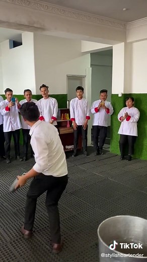 demo class to cooking students #bartender #stylishbartender #kantipurhoteltrainingcenter #polhara