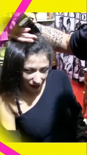 women forced haircut by man | extreme haircut #forcedhaircut #haircut #shorts full video available