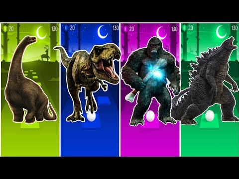 Jurassic World King Kong🆚 Godzilla 🆚 Megolodon 🆚 Godzilla Tiles Hop Coffin Dance 💃 →