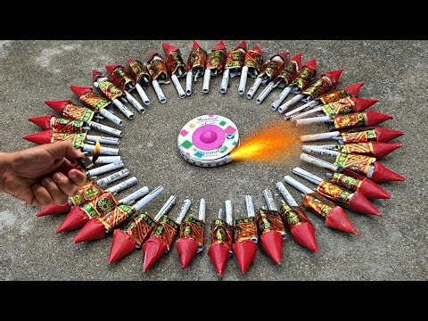 Unlimited Rocket Vs Chakri Experiment 😰 Different types Crackers Experiment 😰