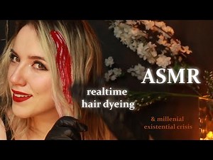 ASMR Hair Dye Session 💗 Soft Spoken Pink Hair Coloring & Brushing