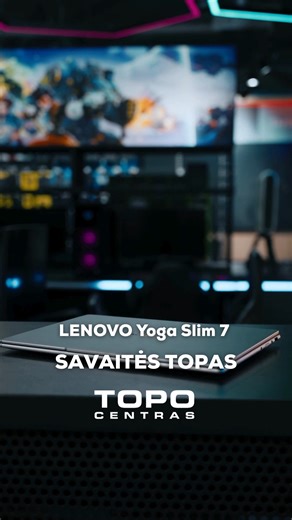 TOPO CENTRAS on Instagram: "💻 Nešiojamas kompiuteris LENOVO „Yoga Slim 7“ OLED – savaitės TOPAS! 💥 TOPO KLUBO nariams – 829 Eur arba nuo 42,76 Eur/mėn. 👉 https://bit.ly/4qopk2S Jei ieškai lengvo ir galingo kompiuterio – „Yoga Slim 7“ yra vienas iš tų modelių, kurį įsijungus iškart supranti, už ką moki. Plonas, tylus ir labai malonus naudoti! 👌 Kodėl verta rinktis LENOVO „Yoga Slim 7“? 🖥️ 35,6 cm OLED ekranas – ryškios spalvos, gilus kontrastas ir labai malonus vaizdas akims; ⚡ „Intel Ultra 