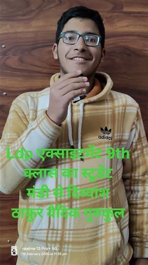 Vedic India Leadership Development Program excited mr Divyansh Thakur 9th student