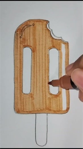 Chocolate Strip Ice Cream Bar Coloring