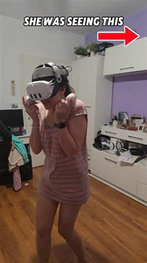 This Horror Game Made Her Scream Like a Little Girl 🤣 Real house. Fake ghost. 100% Terror 👻👀 #vrgaming #horrorstory #horrorfan #mixedreality #infinityvrgaming | Infinity VR Gaming