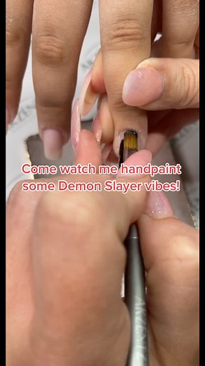 #demonslayer #demonslayernails #sculptednails #nailtech #animenails #weeb #weebtiktok #waifu #tanjiro #nezuko #nezukonails