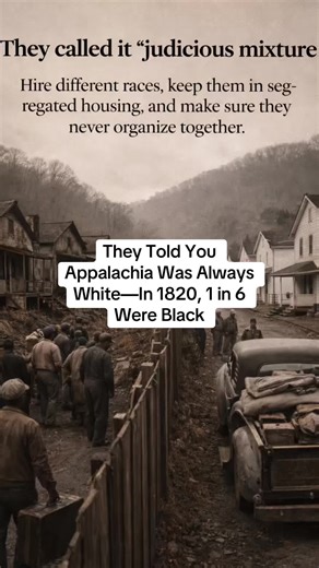 They Told You Appalachia Was Always White—In 1820, 1 in 6 Were Black Black coal miners Appalachia Lynch Kentucky history McDowell County Black miners African American Appalachia judicious mixture coal companies Pocahontas coalfield segregated coal towns Affralachian history #Appalachia #Appalachiantruthfiles #HistoryTok #USHistory #blackhistory