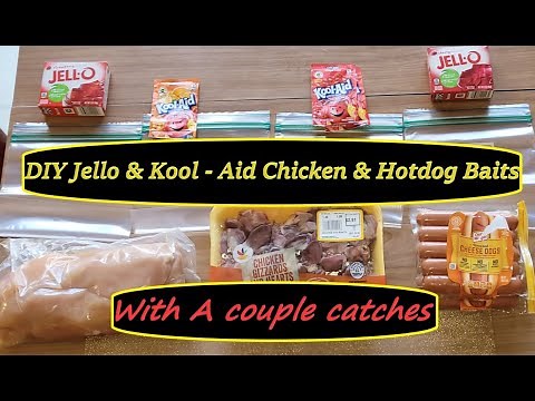 DIY CATFISH Jello & Kool - Aid Chicken & Hotdog Baits