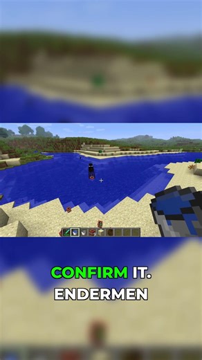 Water Instantly Breaks Endermen #minecraft #shorts