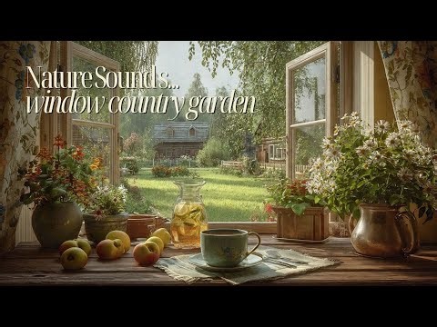 Window Country Garden 🌸🍃 Spring Window ASRM Ambience & Morning Birds for Relaxation & Productivity