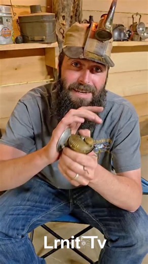 lrnit on Instagram: "At first, it feels like magic. 🪔 No wires. No battery. No switch. This old-school miner’s lamp doesn’t rely on electricity at all — it uses chemistry. Inside, calcium carbide reacts with water to produce acetylene gas, which burns to create a steady flame. Light, created without power. But the real genius is safety. The flame is sealed inside a metal mesh that absorbs heat and prevents sparks from escaping. Even if flammable gases surround it, the fire can’t spread outside