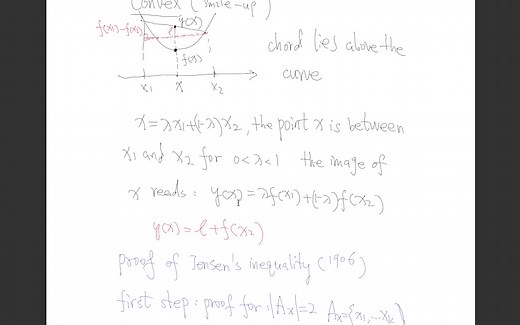 琴生不等式（Jensen's inequality)