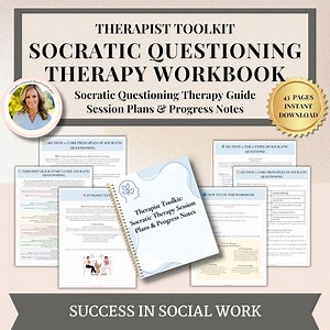 Socratic Questioning Therapy Questions Session Plans & Progress Notes for Therapy Sessions, Therapy Worksheets, Socratic Questioning CBT - Etsy