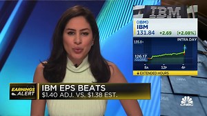 IBM reports revenue beat, $14.2B vs $13.85B estimated