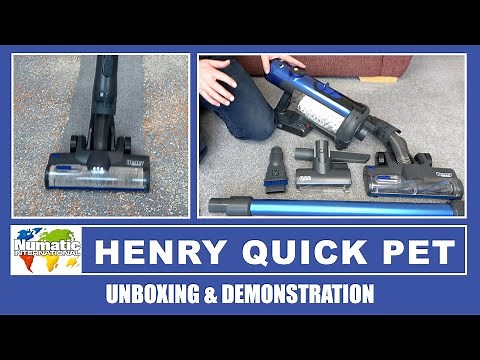 Henry Quick Pet Cordless Vacuum Cleaner Unboxing & Demonstration