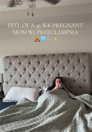 I really wanted to do a vlog today but the reality is, all I’ve done is watched the entire season of The Pitt. I nested a little too hard yesterday and I am EXHAUSTED today. 10 days left until my induction date!! @momcozy @target #firsttimemom #thirdtrimestermama #bedrest #highriskpregnancy #preeclampsia