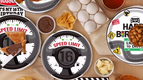 Drivers License 16th Birthday Decorations for Boys - 96pcs Drivers License Paper Disposable Plates and Napkins Happy Bday Tableware Decoration Car Themed Road Forks Party Decor, Serve 24