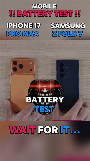 😱 iPhone 17 Pro Max vs Samsung Z Fold 7 Battery Test – SHOCKING Winner! 🔋⚡