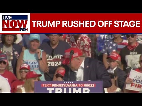 WATCH: Trump takes cover at rally, rushed off stage | LiveNOW from FOX