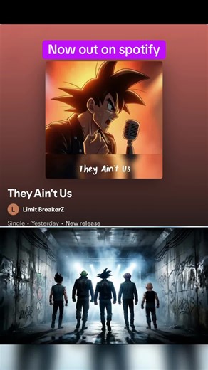 First hit now on spotify. More to come 🔥 Thank you guys 🙏🏻. #dbz #anime #goku #vegeta #limitbreakerz