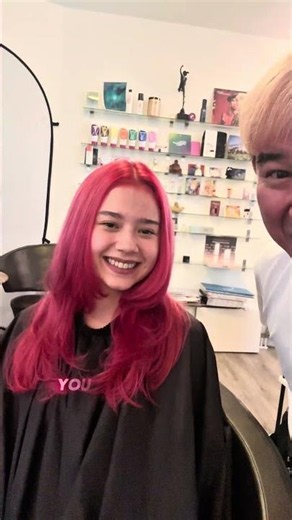 Charming K-Pop Fire Red Hair🔥No Bleaching Salon Young Lady Feel so Satisfied ✨#KPopHair