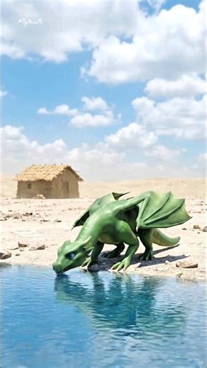 A Dragon saved a Dragon fruit plant from drying out by watering it 😭 #ai #tree #save #water MythicAi