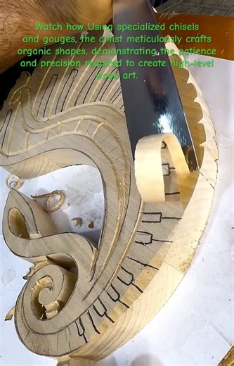 Precision Hand-Carving #Woodcarving #HandCarved #Artisan #WoodArt #ChiselWork #FineWoodworking