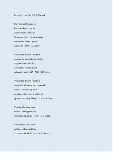 ALMS RADIATION SAFETY EXAM 25 QUESTIONS WITH 100 CORRECT ANSWERS UPDATED EN VERIFIED