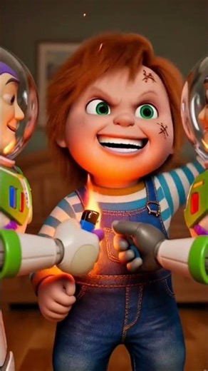 Woody and Buzz fight Chucky😱 #toys #funnyvideo #funny #meme #brainrot #chucky #toystory #toystory5