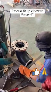 Process fit up elbow to flange 6” #welder #pipefitter #kulibesi #proyek #fyp #viral #trendingreelsvideo #fypjangkauanluas | Putra _welder95
