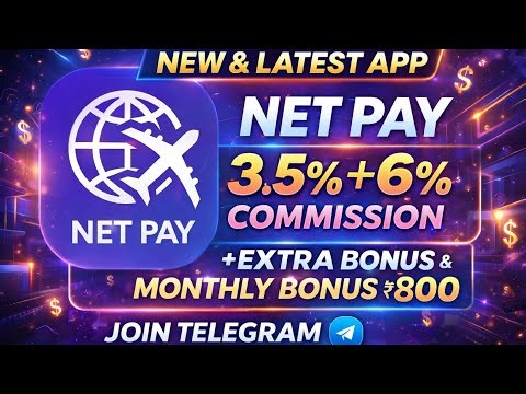 NetPay New earning application|| 3.5%+6 and 800 monthly bonus. NetPay full process video. #netpay