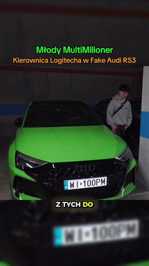Kierownica Logitecha w fake RS3?!😂 #sukces #rozwojbiznesu #bmw #audi #motywacja #rolex #biznes