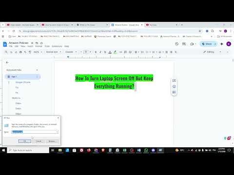 How To Turn Laptop Screen Off But Keep Everything Running - Full Guide