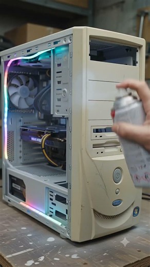 20 Year old Pc Restored Like This Before Vs After #beforeandafter #diy #repair #restoration