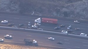 Update (11:15 a.m.): Box Canyon and Lake Manor areas under mandatory evacuation, 118 Freeway in Simi Valley closed due to this new brush fire. Breaking: The Peak Fire, a new blaze burning near the 118 Freeway in the Simi Valley area, is forcing people to turn their cars around and drive the wrong way on the freeway. http://4.nbcla.com/ZGBn4tZ | NBC LA