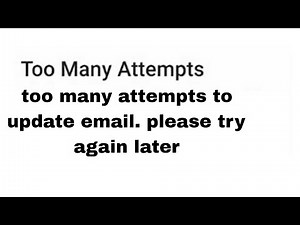 Fix too many attempts to update email. please try again later roblox problem 2023