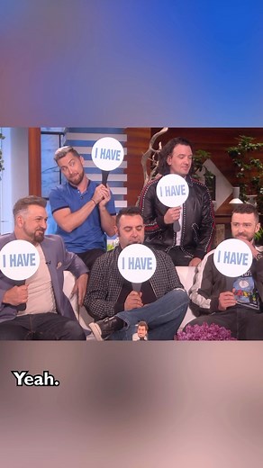 I hosted the first @nsync reunion in 2018 and asked the hard hitting questions in a game of Never Have I Ever. | Ellen DeGeneres