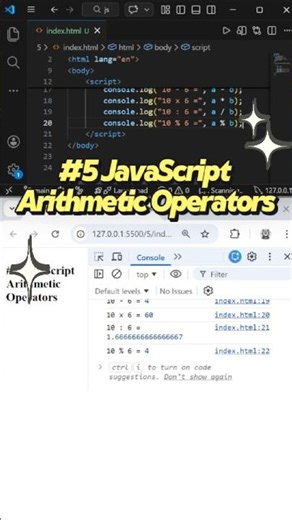 #5 JavaScript Arithmetic Operators